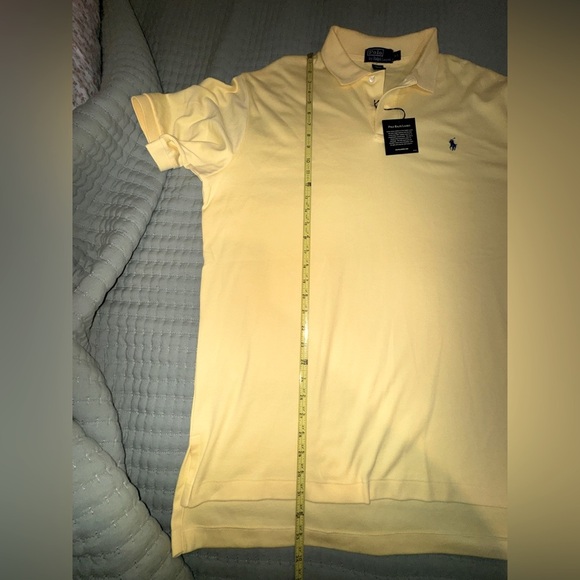Polo by Ralph Lauren interlock Yellow Polo Shirt. Higher in front Size XL NWT - Picture 8 of 12